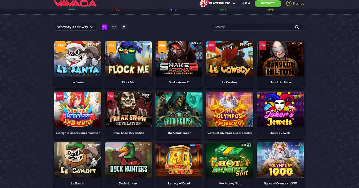 Gry w kasynie Vavada